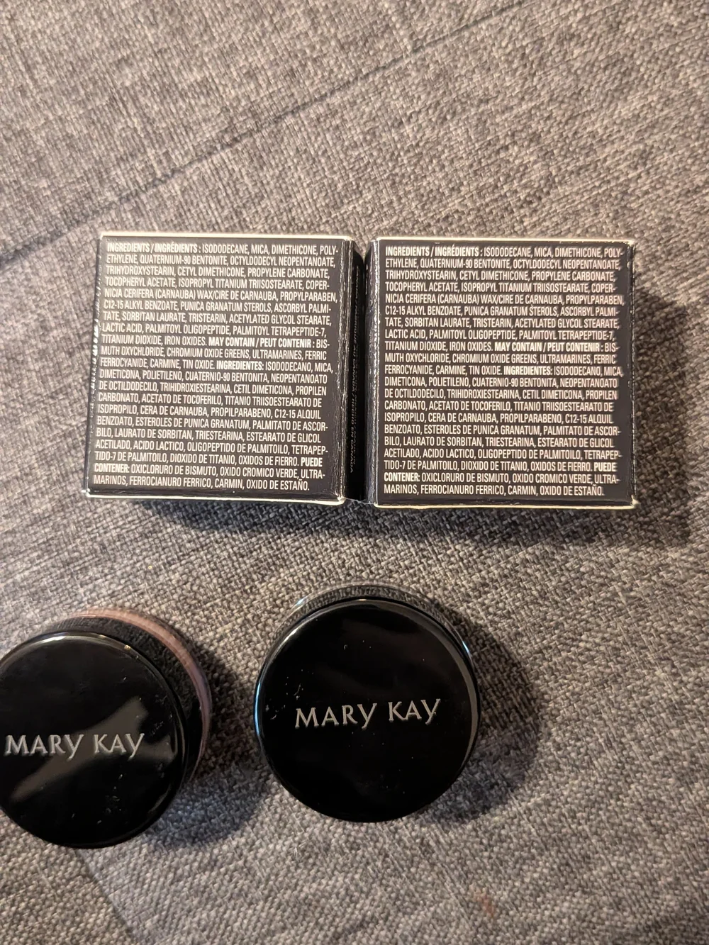 Mary Kay Apricot Twist & Glacier Gray Cream Eyeshadow Duo | Vintage Gold Silver